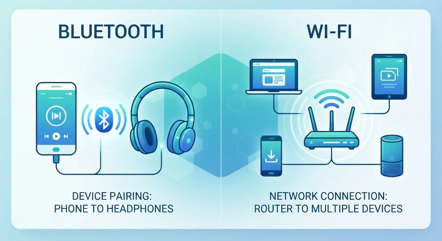 Bluetooth vs. Wi-Fi: Two Wireless Technologies With Very Different Jobs