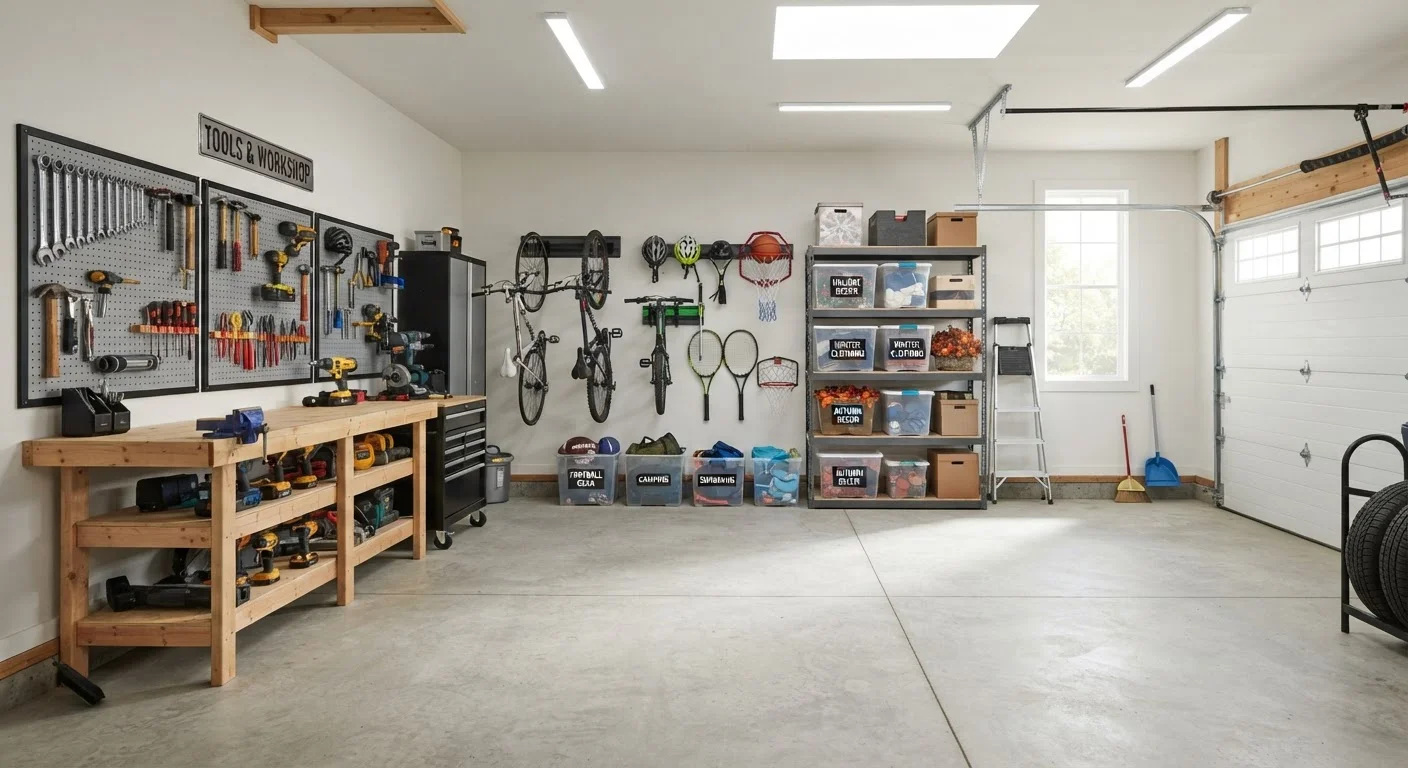 Garage Organization: Zones, Seasonal Rotation, and Reclaiming Lost Space