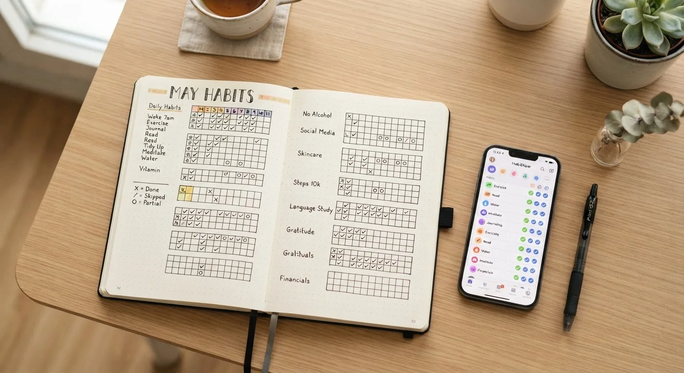 The Trade-Offs of Habit Tracking Apps and Paper Journals